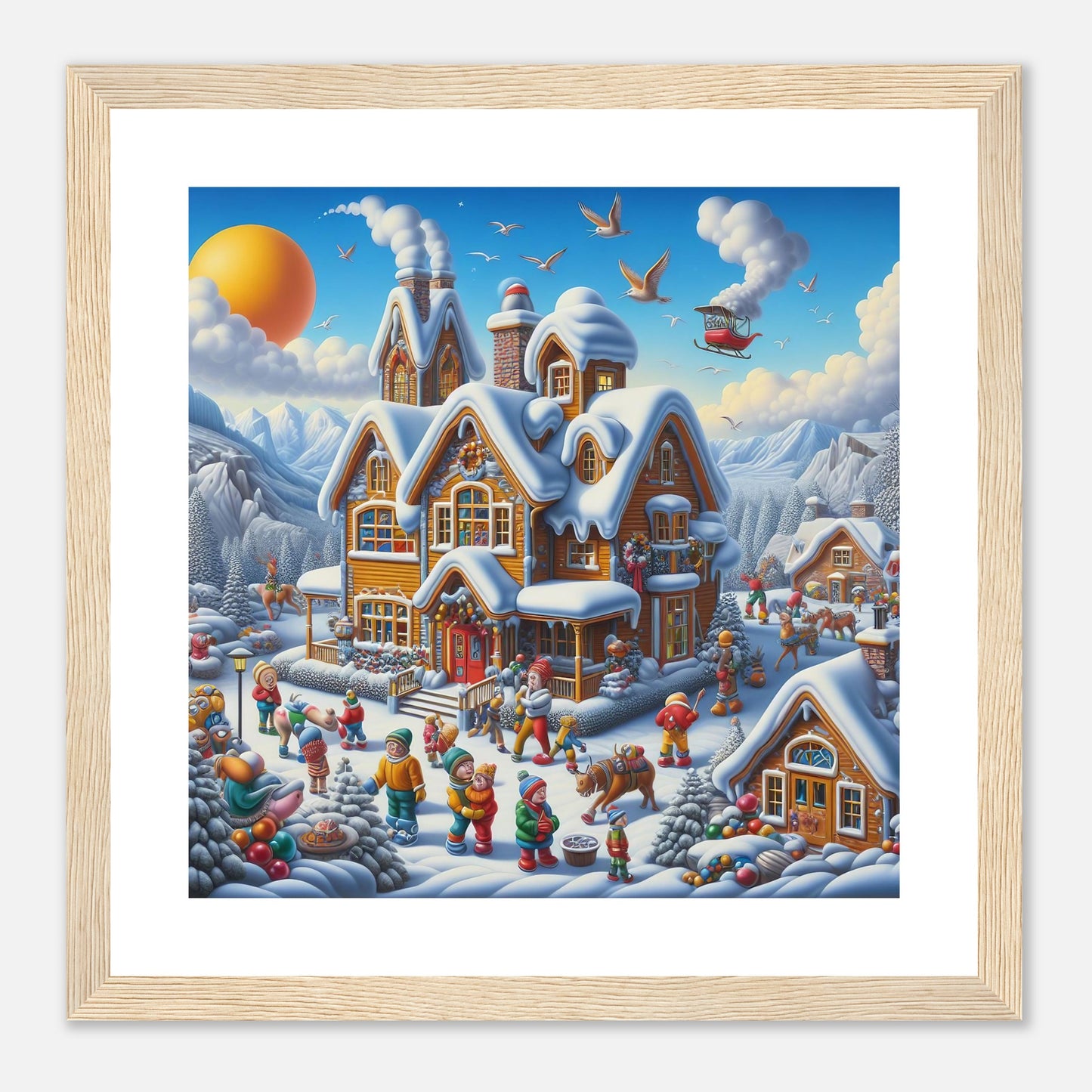 Wall Art - Winter 65 - House in a village