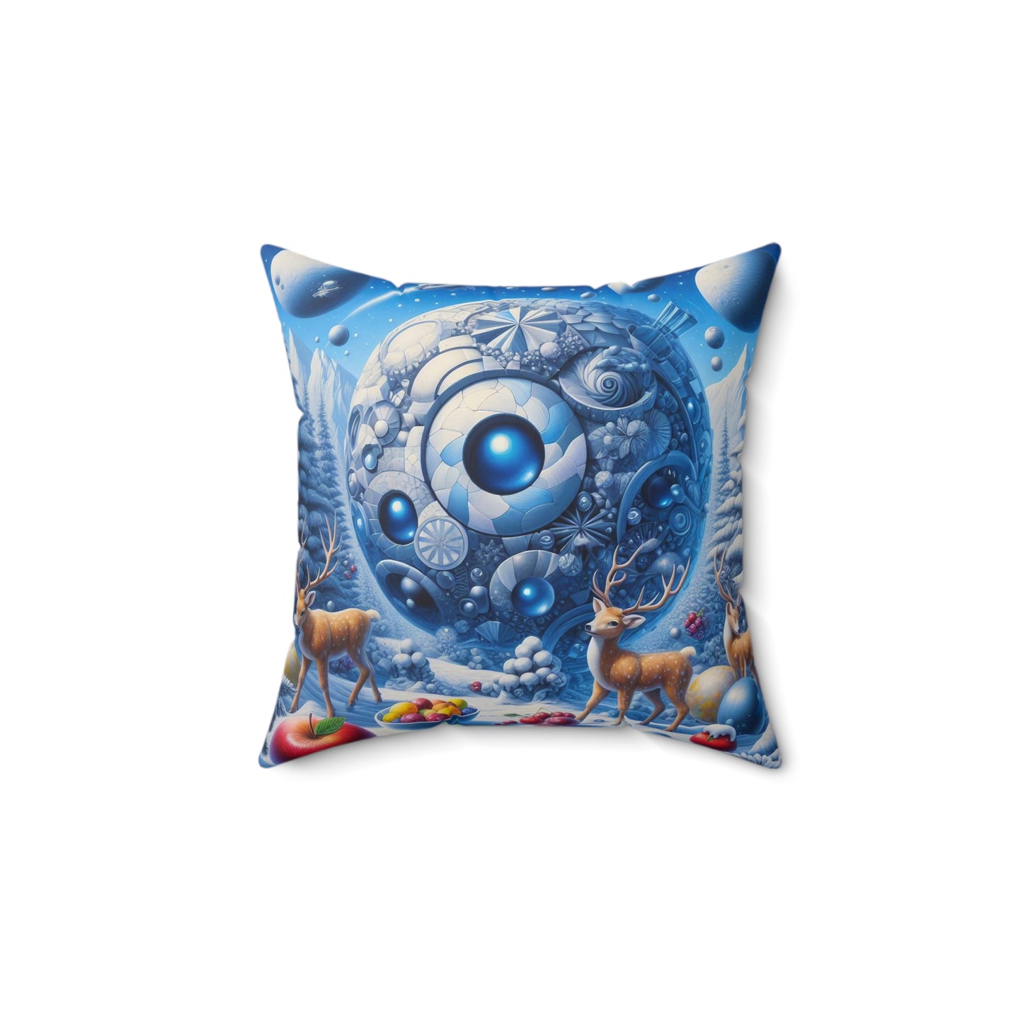 Spun Polyester Square Pillow - Winter 187