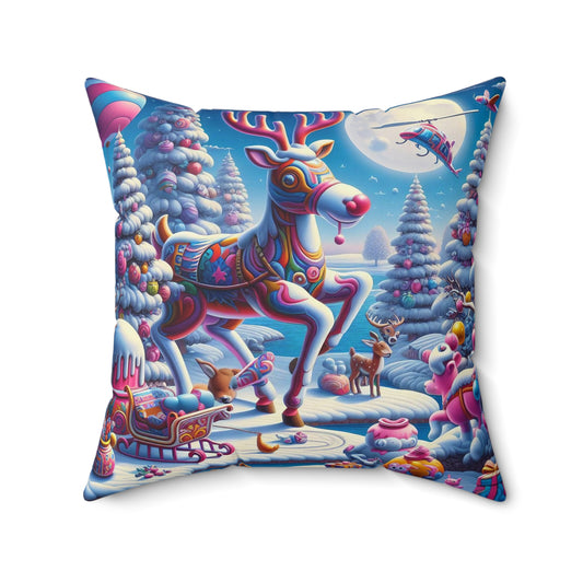 Spun Polyester Square Pillow - Winter 235