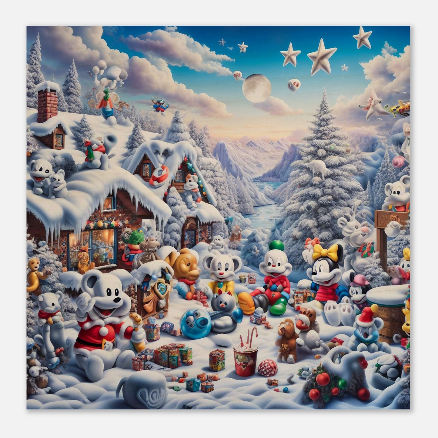 Wall Art - Winter 61 - Baby animals and toys