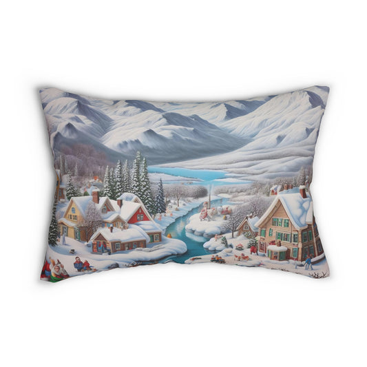 Spun Polyester Lumbar Pillow - Winter 109