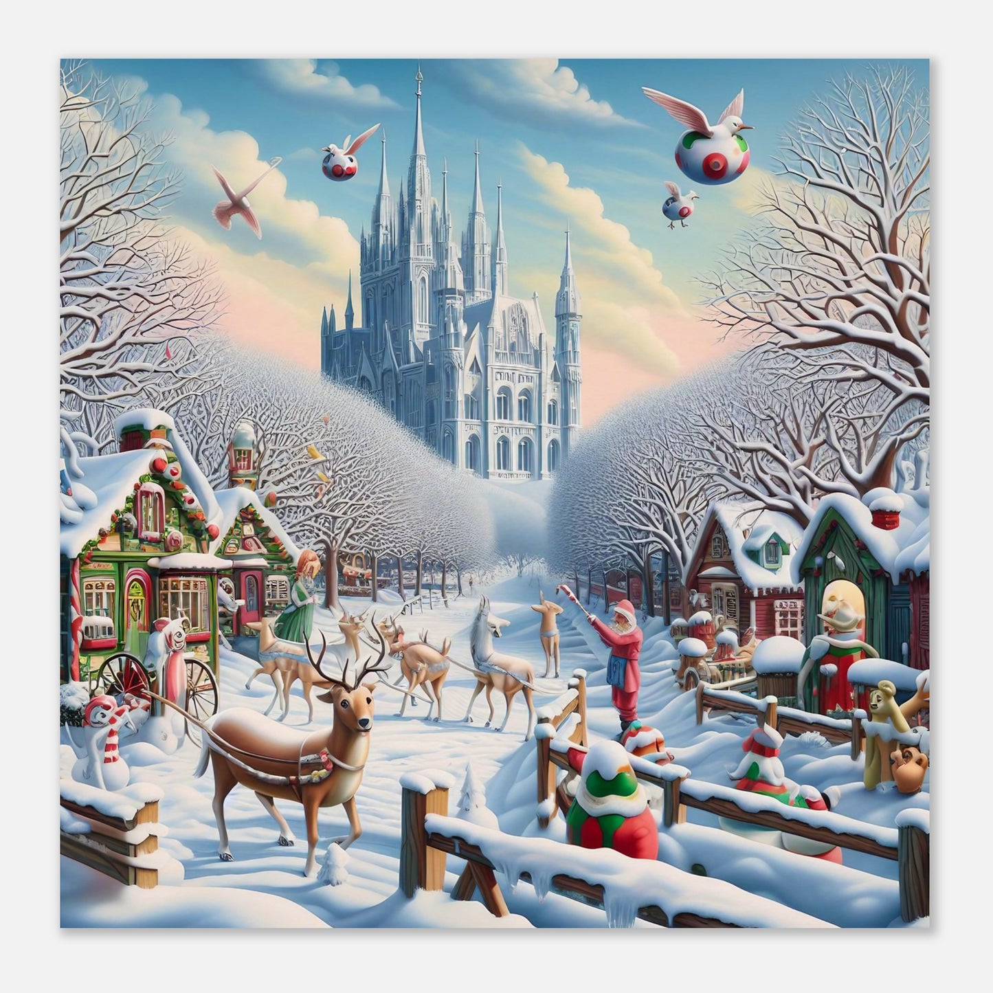 Wall Art - Winter 58 - Castle and trees