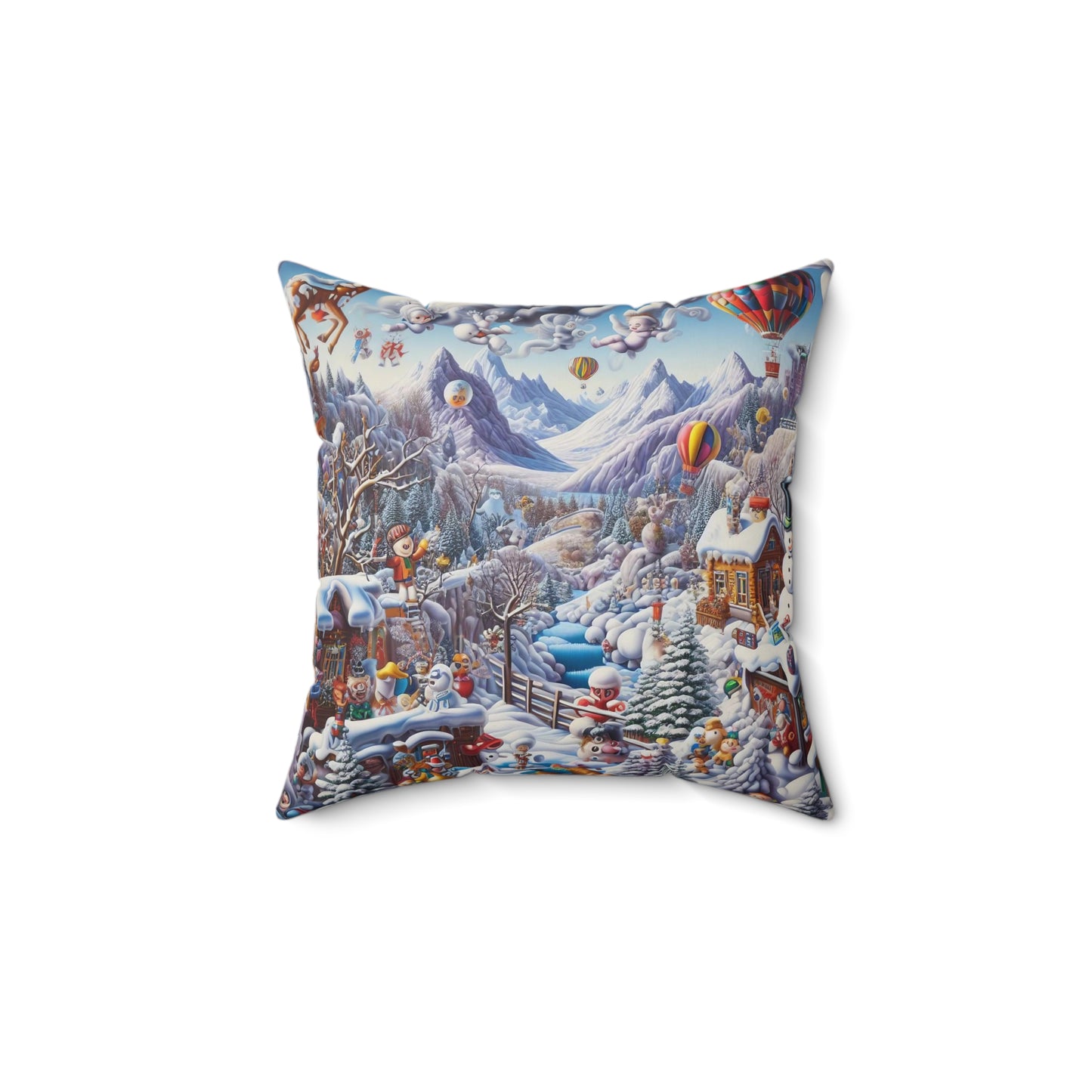 Spun Polyester Square Pillow - Winter 146