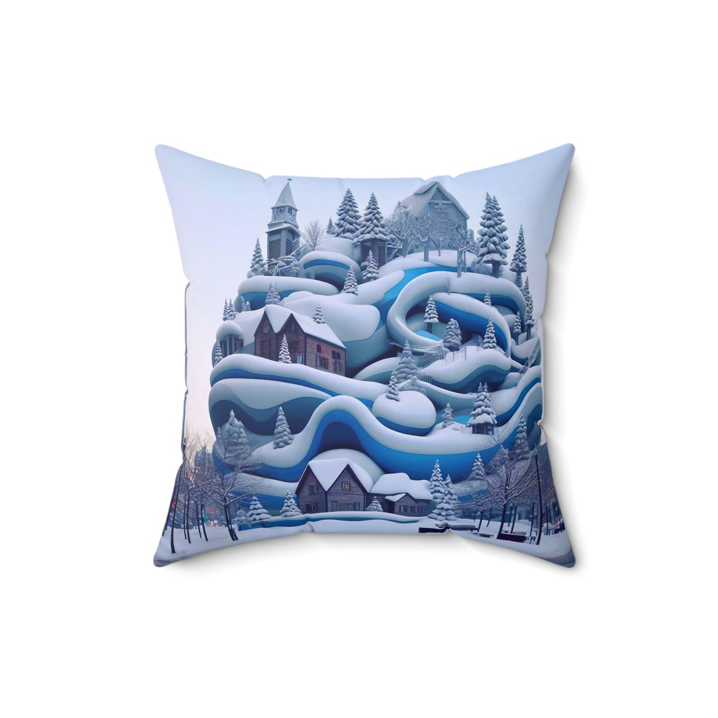 Spun Polyester Square Pillow - Winter 209