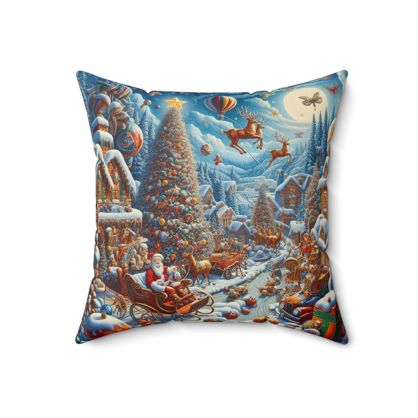 Spun Polyester Square Pillow - Winter 103