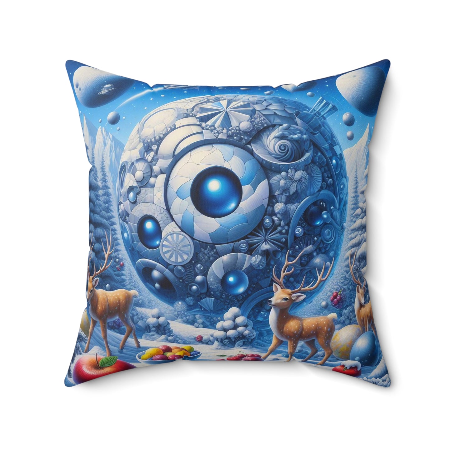 Spun Polyester Square Pillow - Winter 187