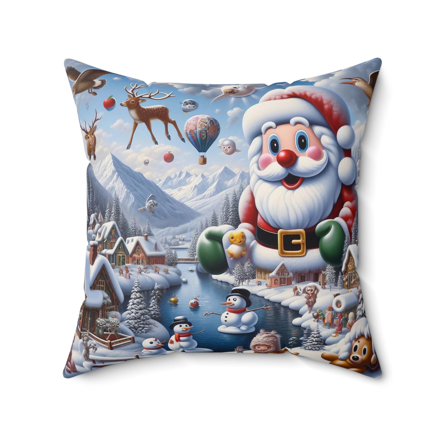 Spun Polyester Square Pillow - Winter 178