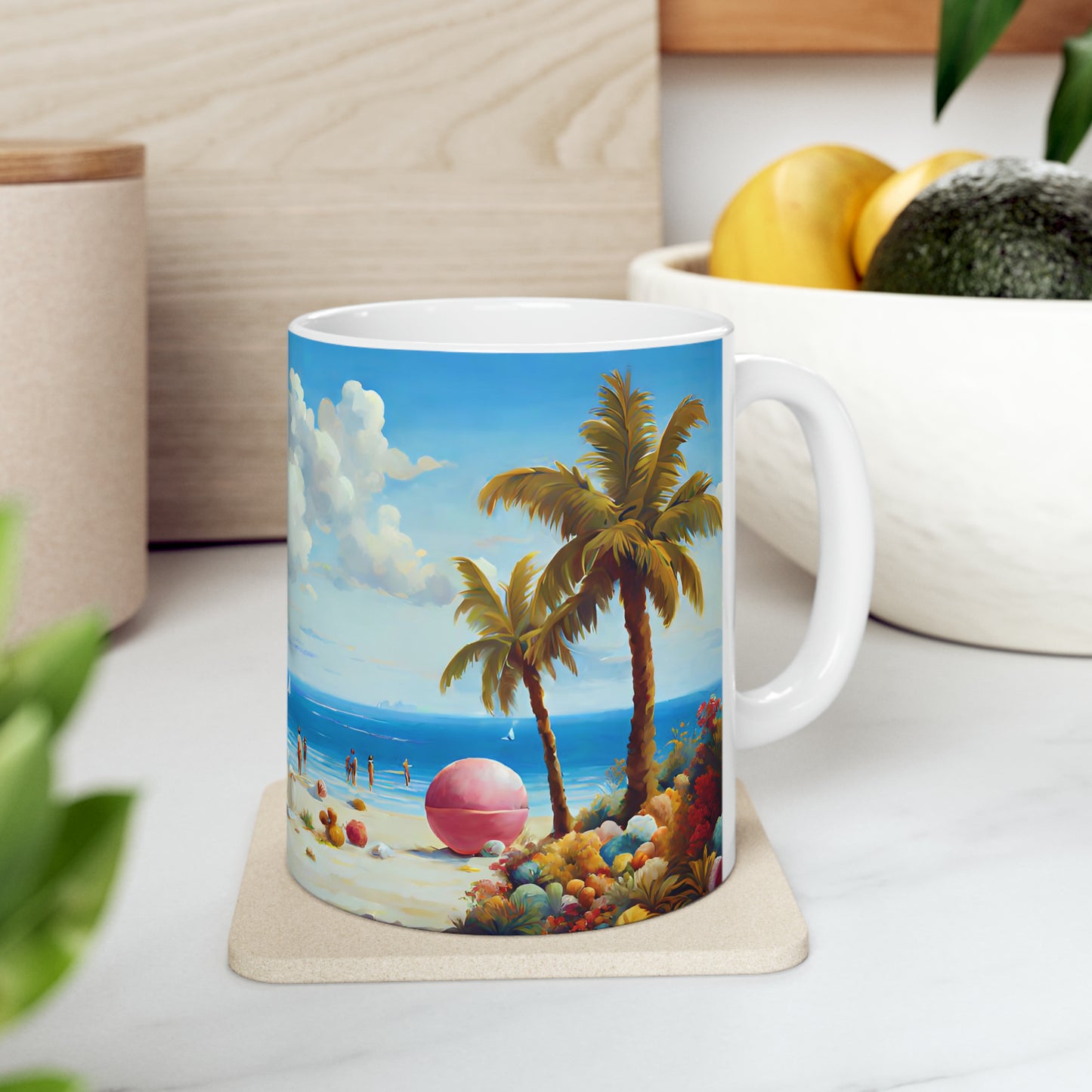 Ceramic Mug 11oz - Beach 2002