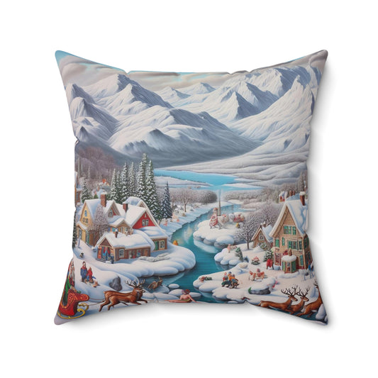 Spun Polyester Square Pillow - Winter 109