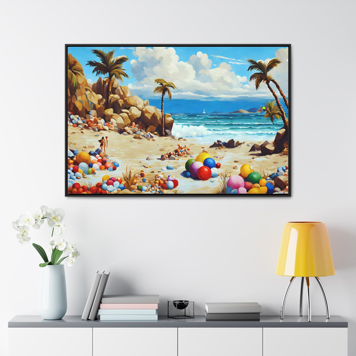 Framed Canvas Gallery Wrap - Beach 2004