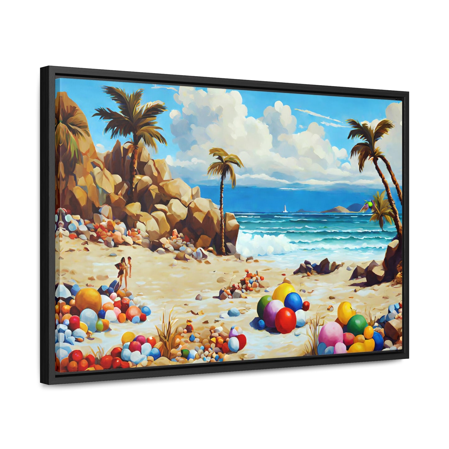 Framed Canvas Gallery Wrap - Beach 2004