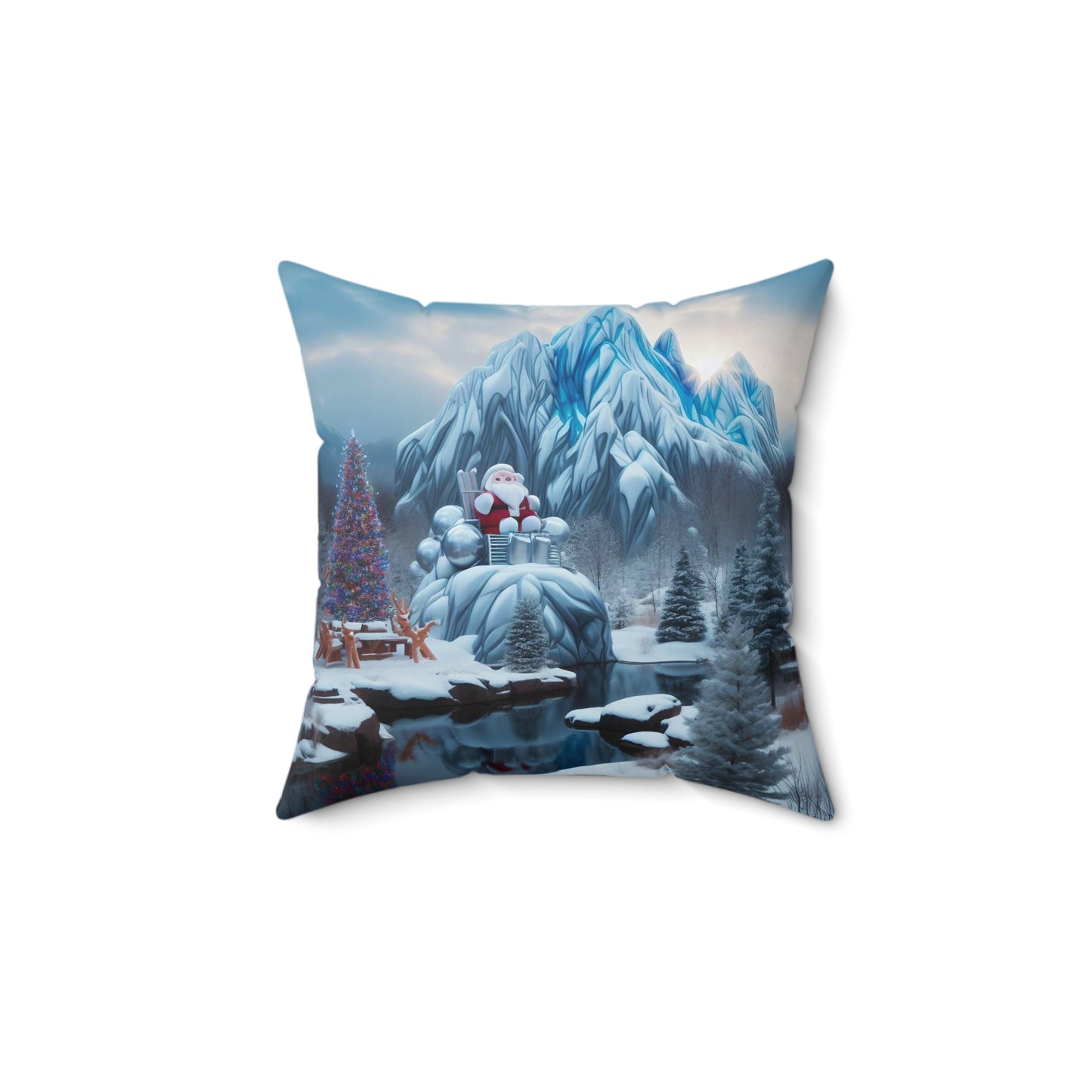 Spun Polyester Square Pillow - Winter 168