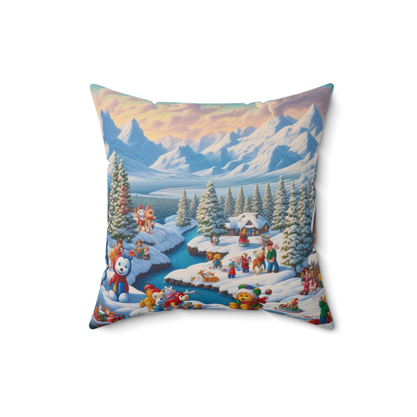 Spun Polyester Square Pillow - Winter 241