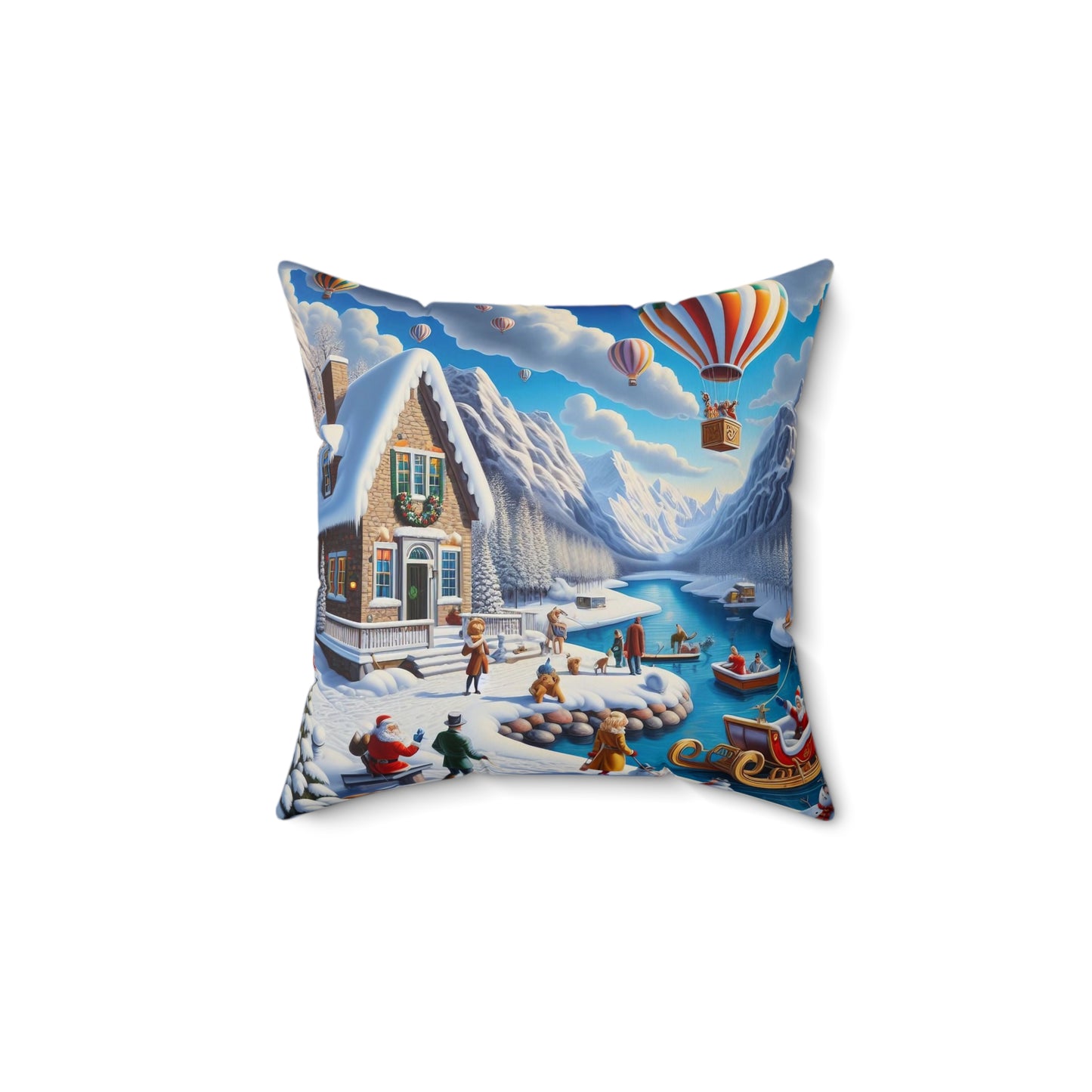 Spun Polyester Square Pillow - Winter 145