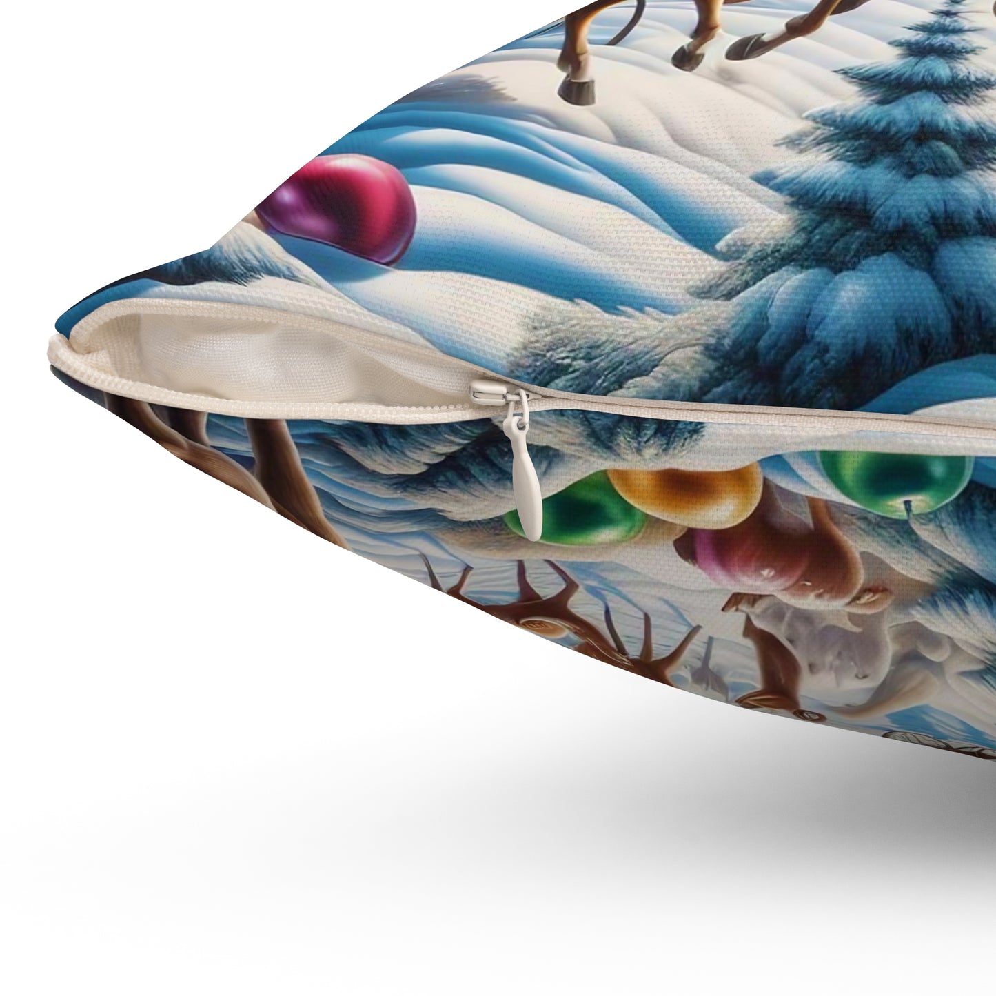 Spun Polyester Square Pillow - Winter 151