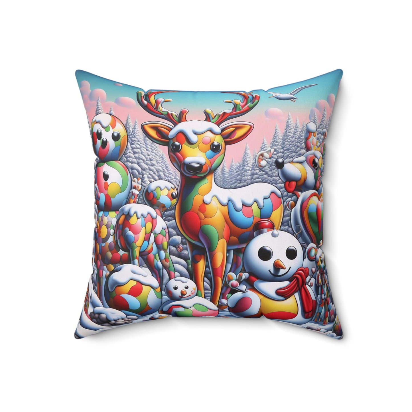 Spun Polyester Square Pillow - Winter 225