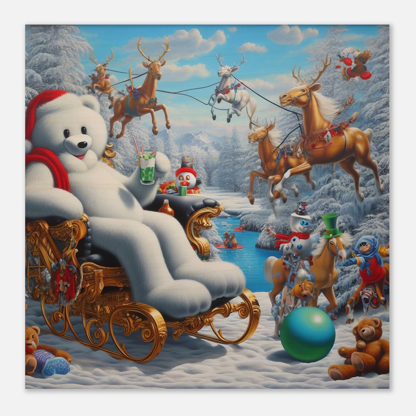 Wall Art - Winter 51 -Sitting polar bear