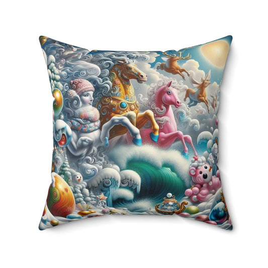 Spun Polyester Square Pillow - Winter 184