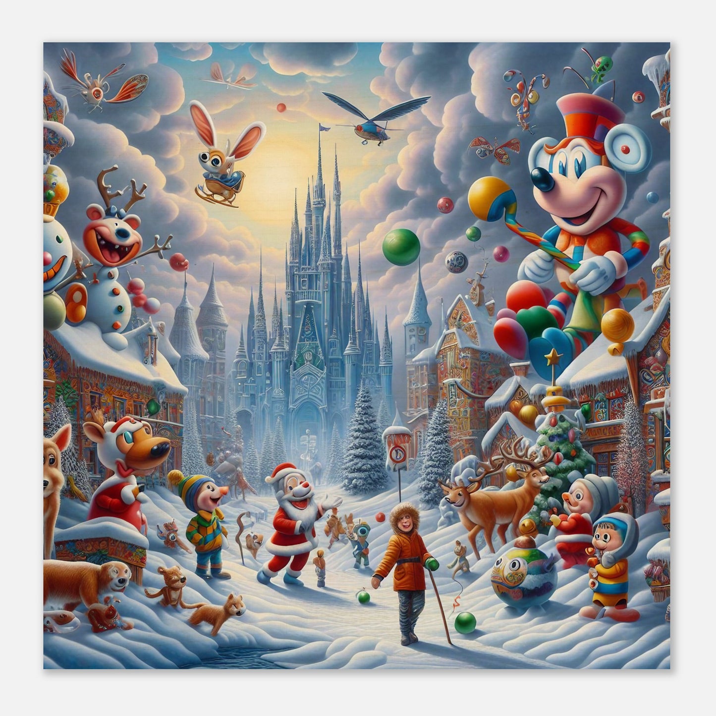 Wall Art - Winter 54 - Castle and animals