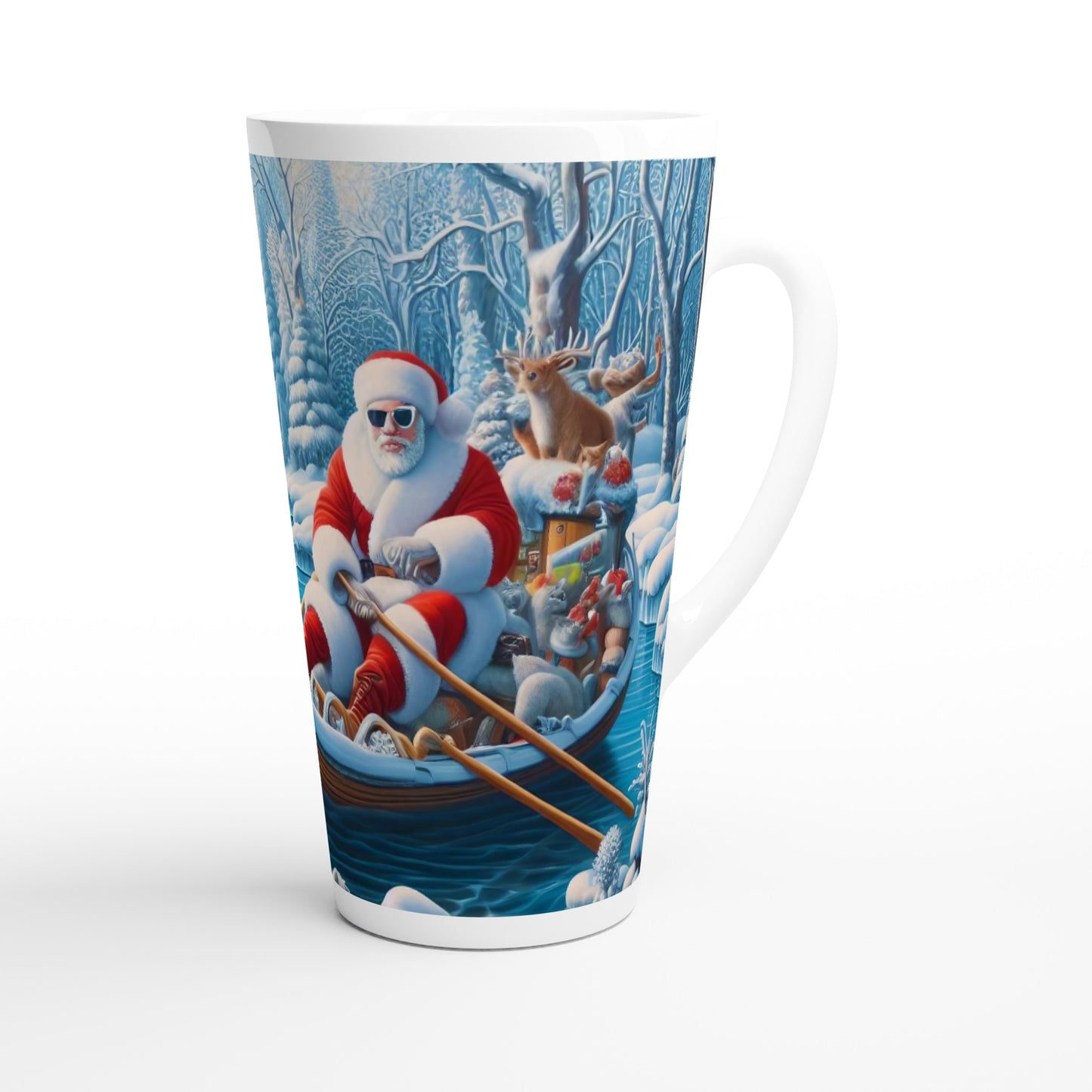 White Latte 17oz Ceramic Mug - Winter 162