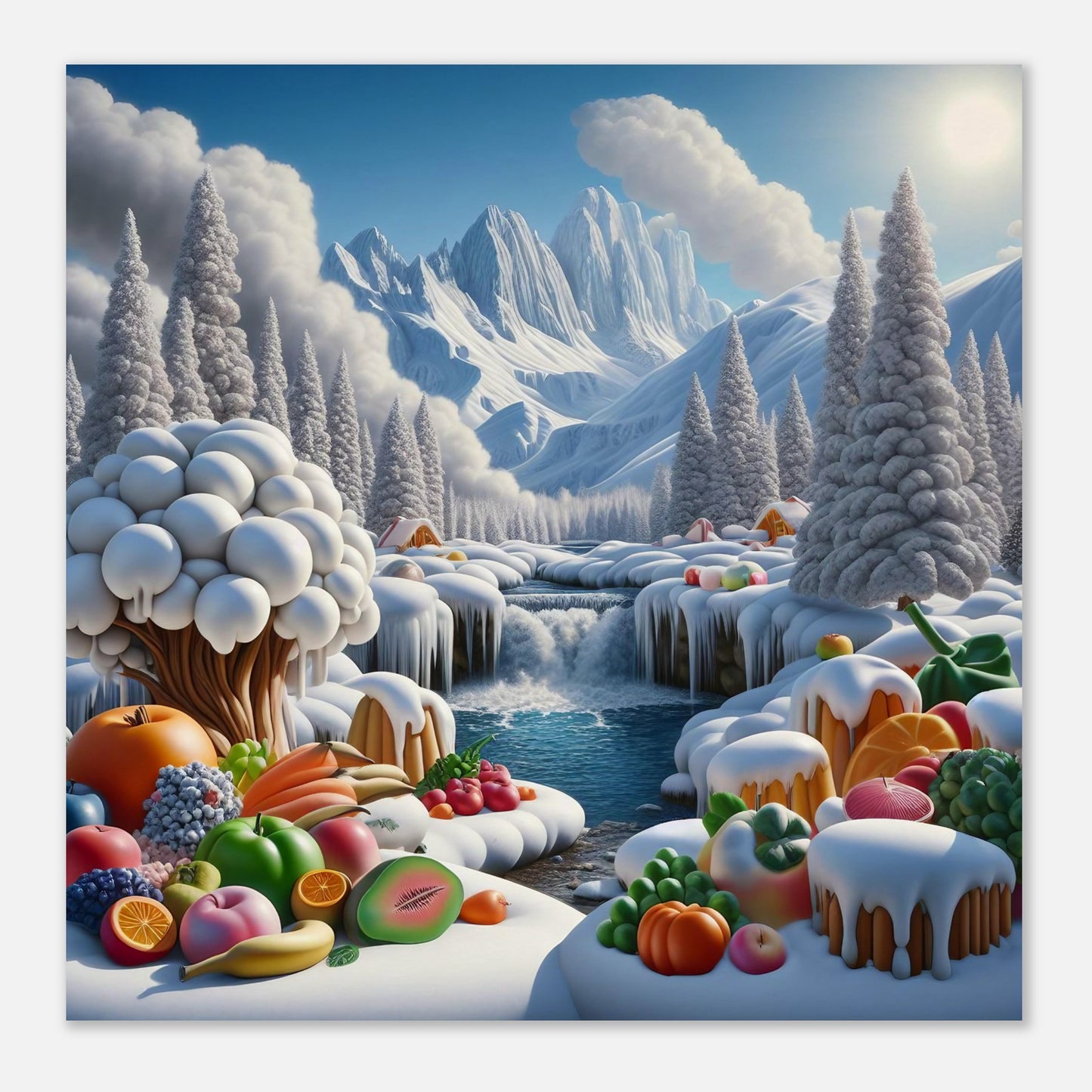 Wall Art - Winter 72 - Fruits by the river