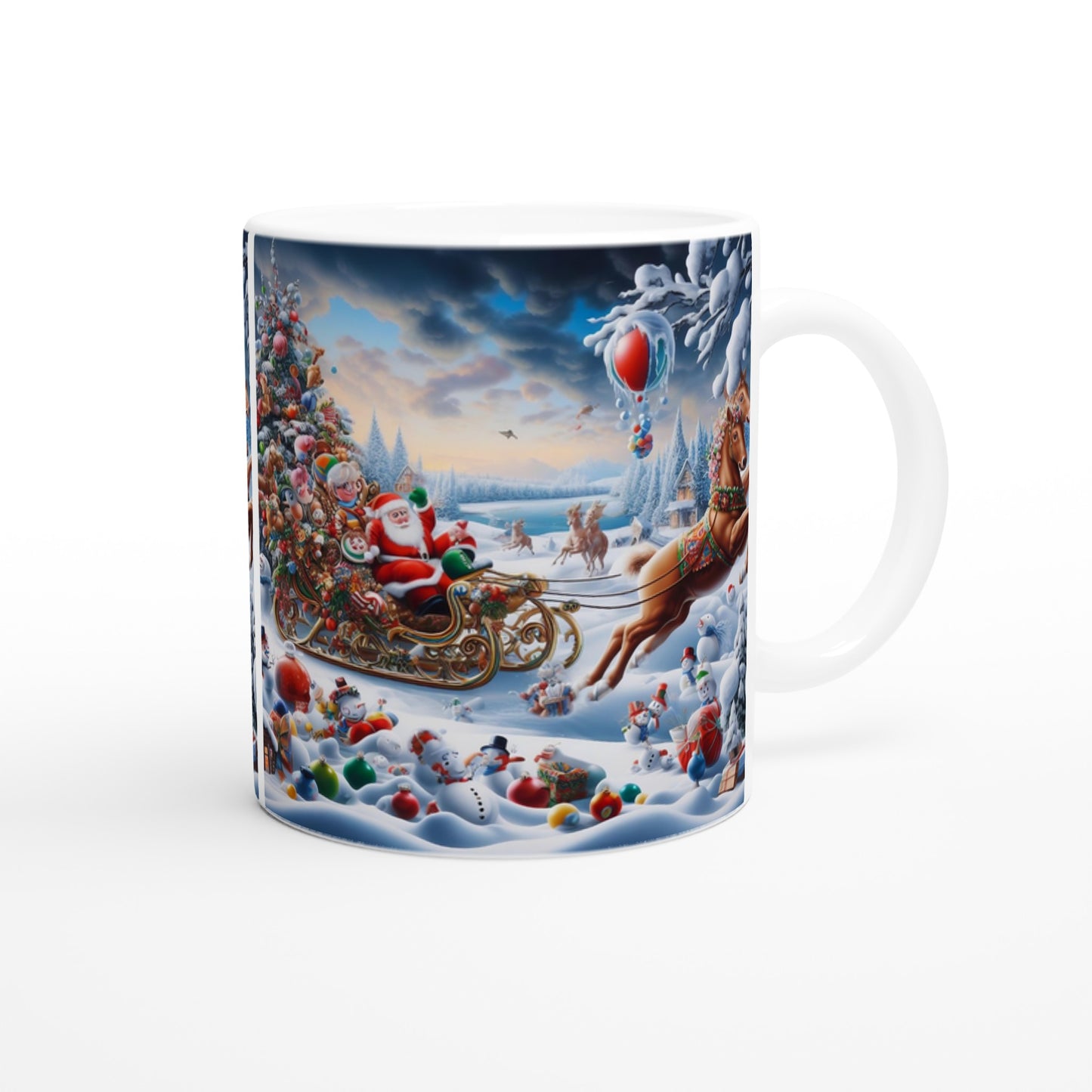 White 11oz Ceramic Mug - Winter 166