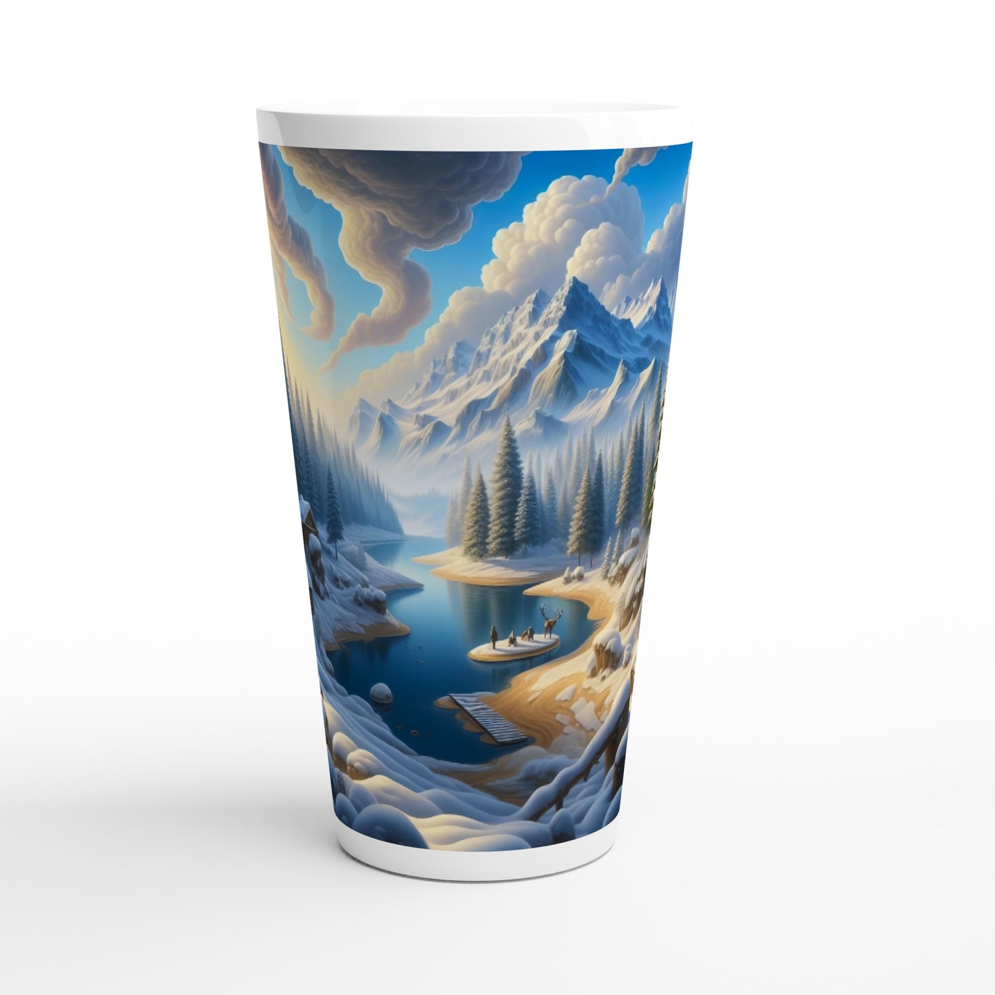 White Latte 17oz Ceramic Mug - Winter 163
