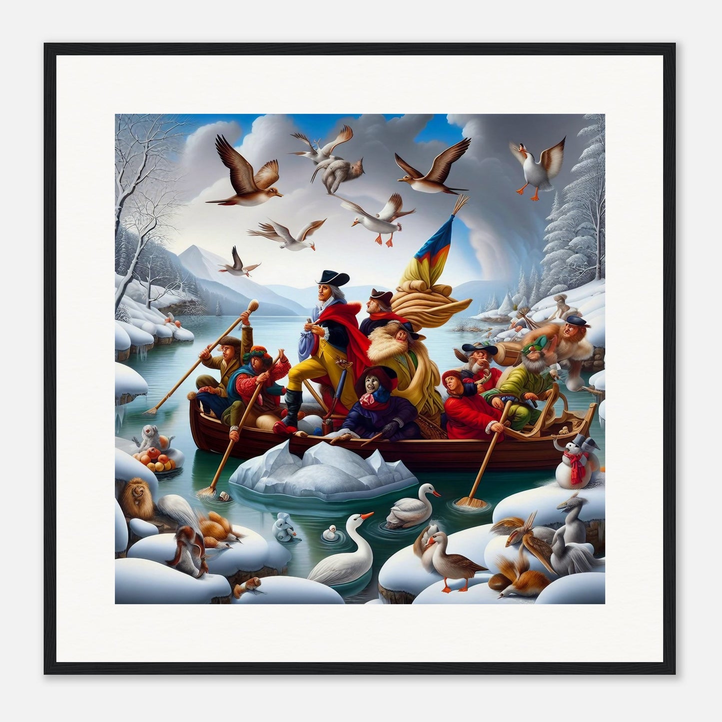 Wall Art - Winter 11 - Men on a boat