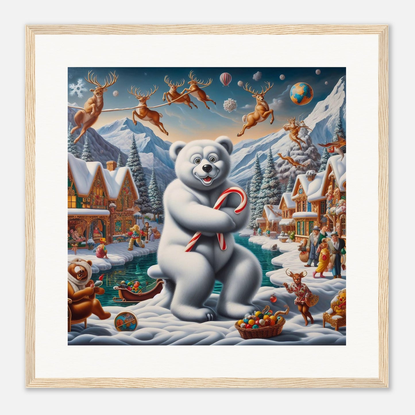 Wall Art - Winter 75 - Sitting polar bear