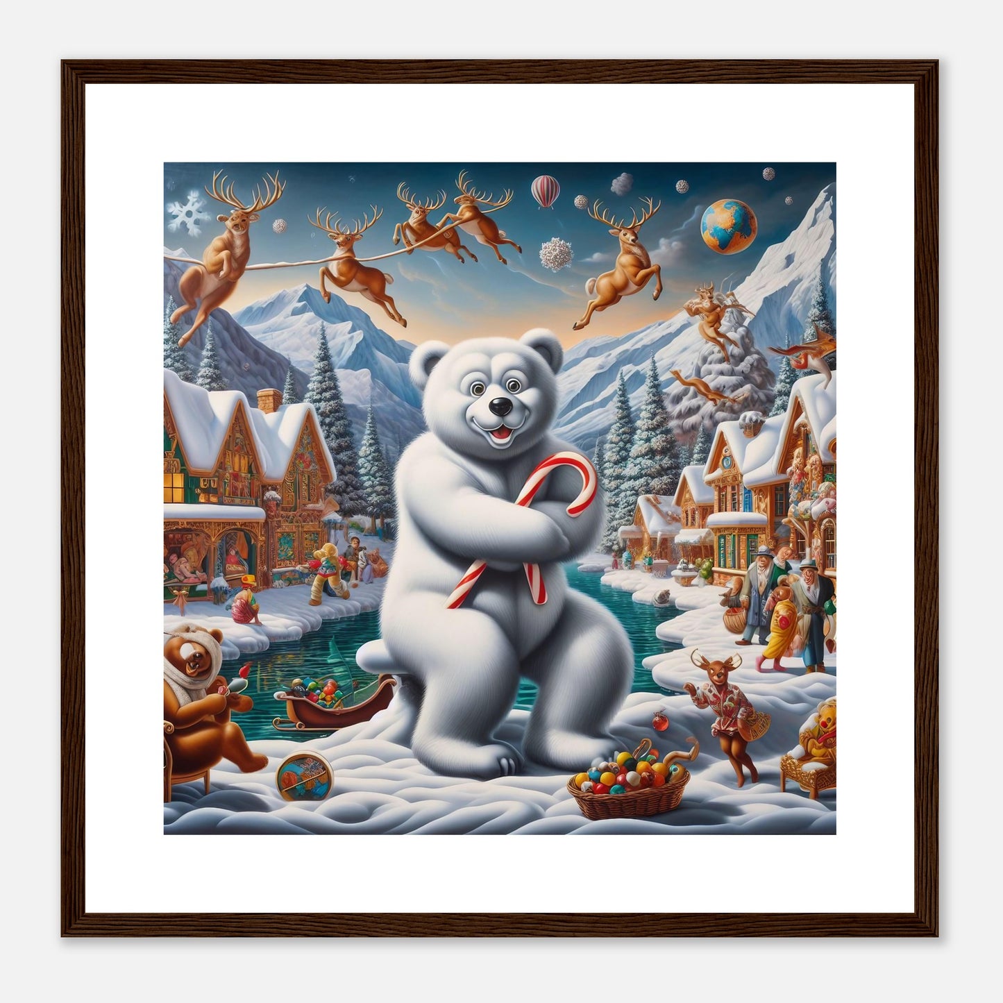 Wall Art - Winter 75 - Sitting polar bear