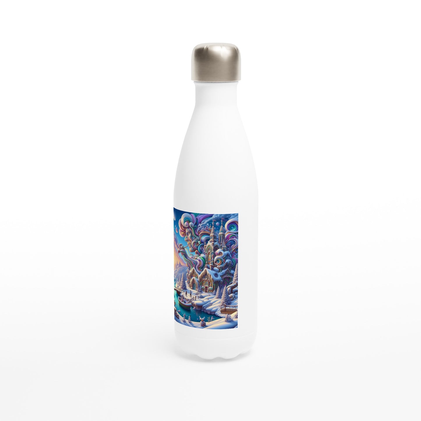 White 17oz Stainless Steel Water Bottle - Winter 204