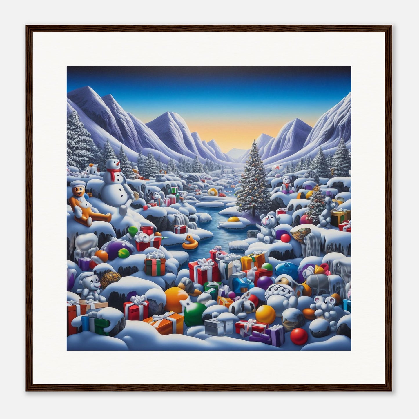 Wall Art - Winter 49 - Gifts and a snowman