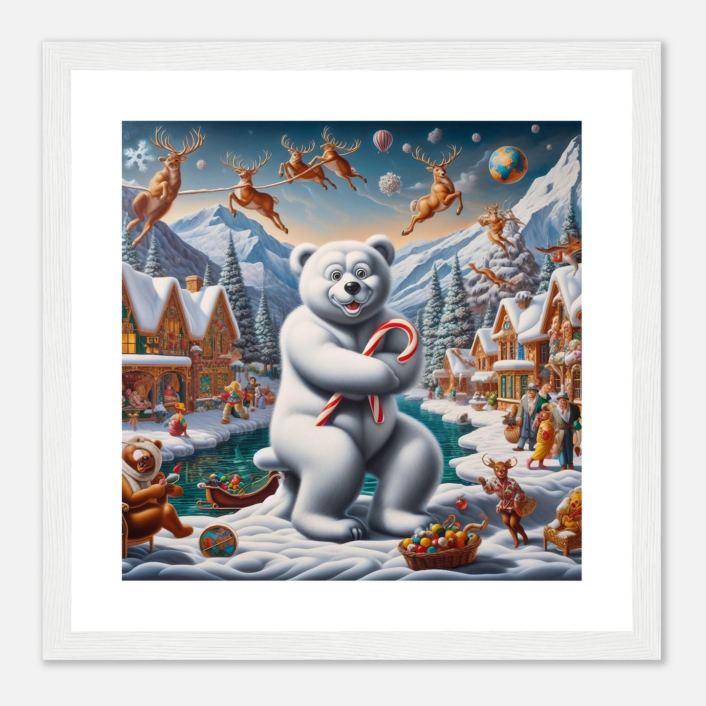 Wall Art - Winter 75 - Sitting polar bear