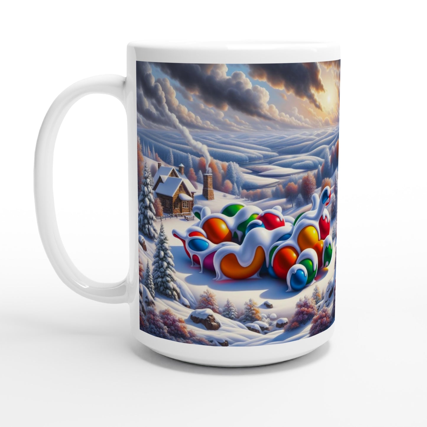 White 15oz Ceramic Mug - Winter 157