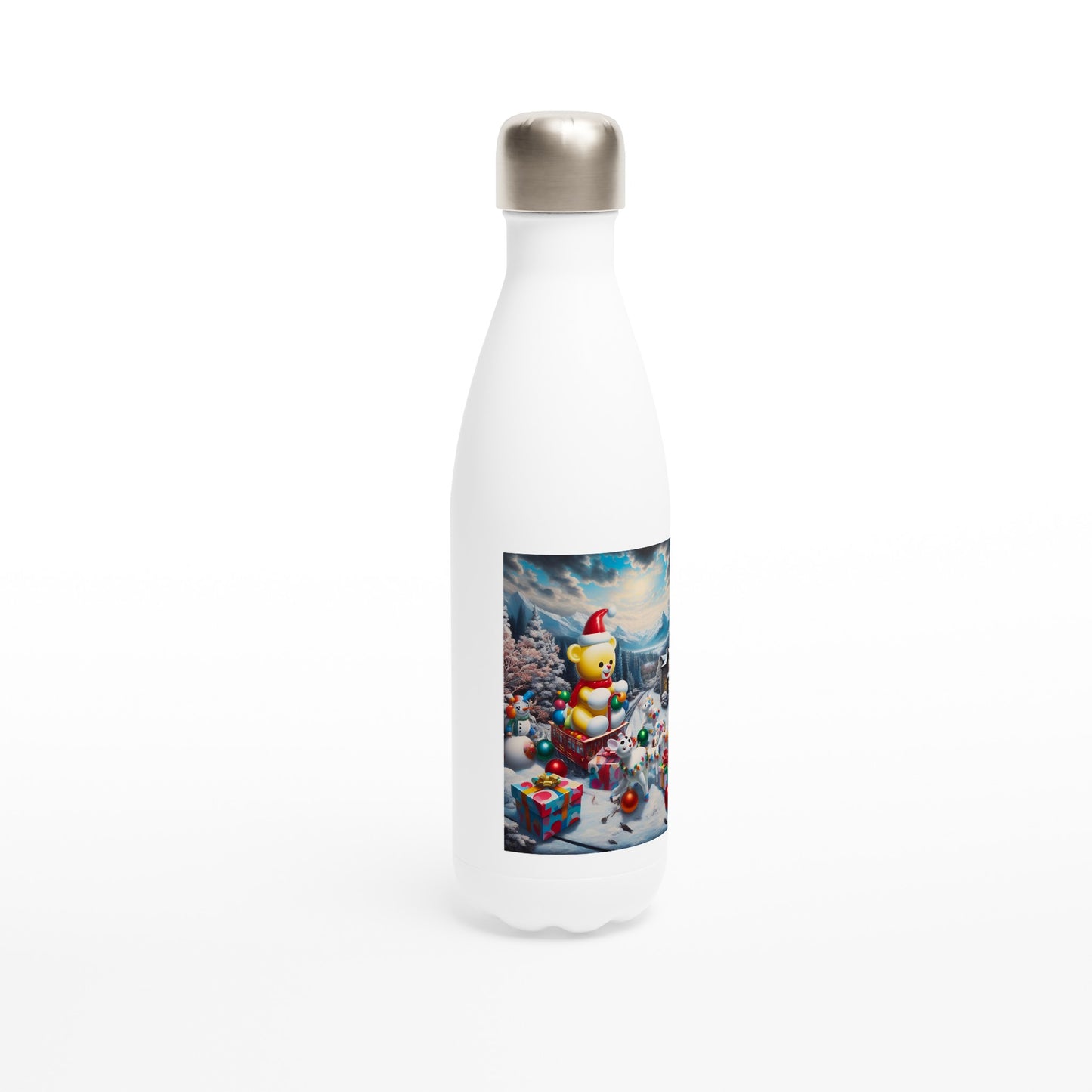 White 17oz Stainless Steel Water Bottle - Winter 189