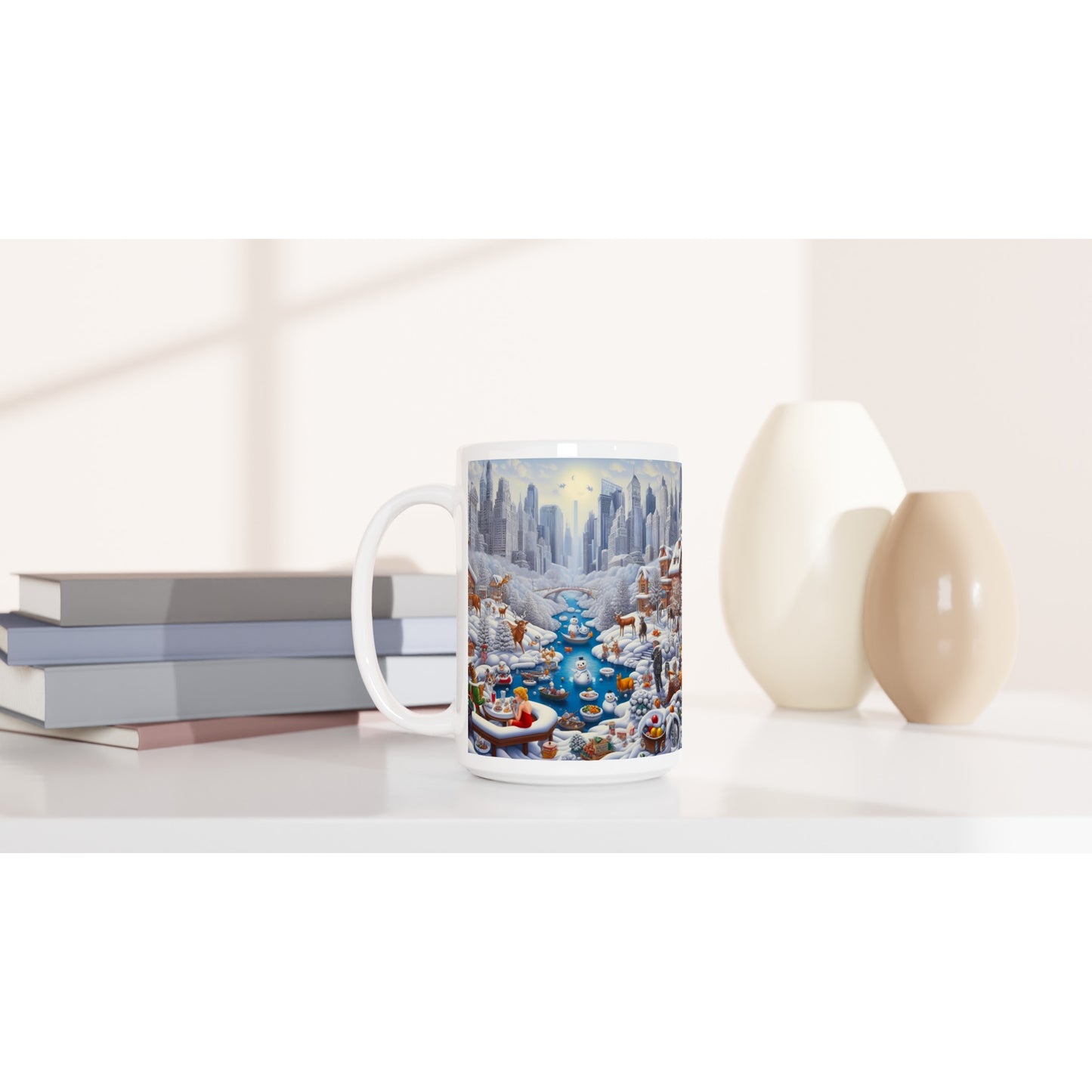 White 15oz Ceramic Mug - Winter 147