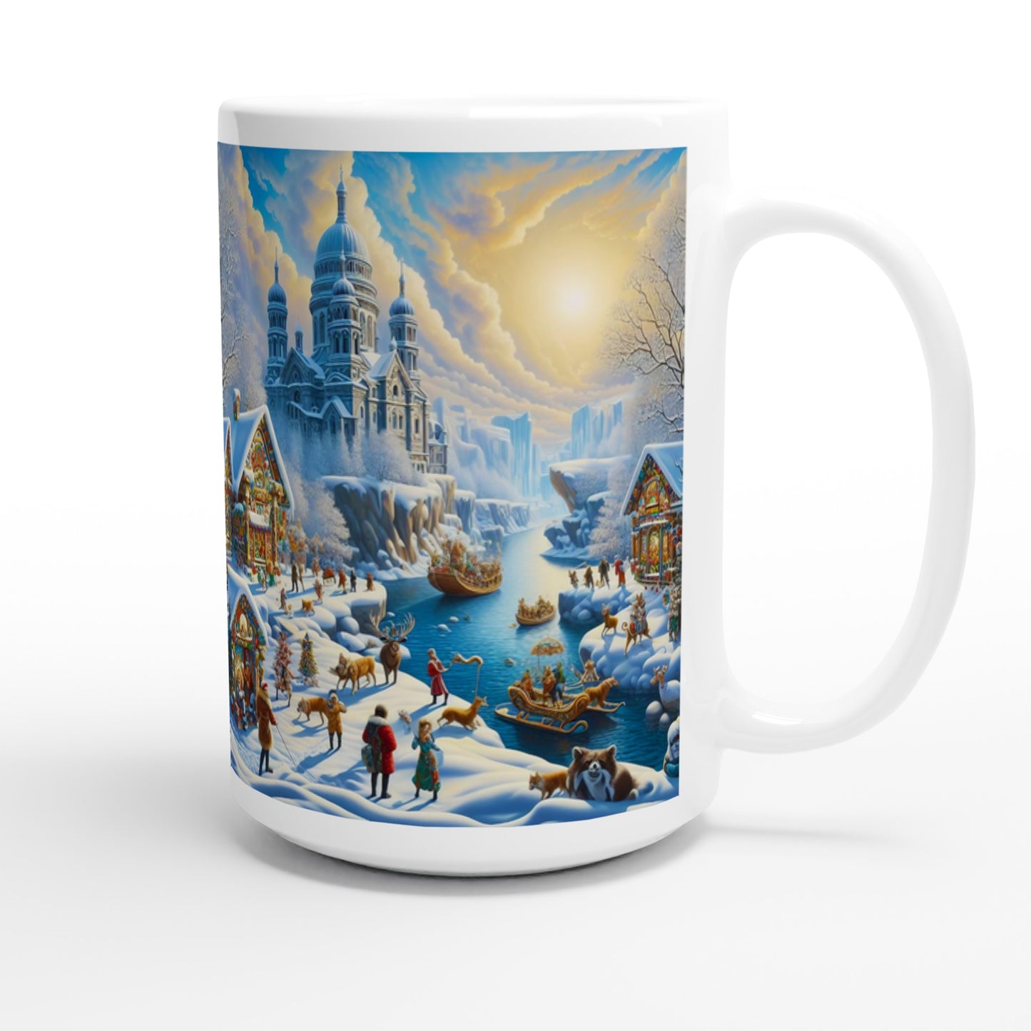 White 15oz Ceramic Mug - Winter 154