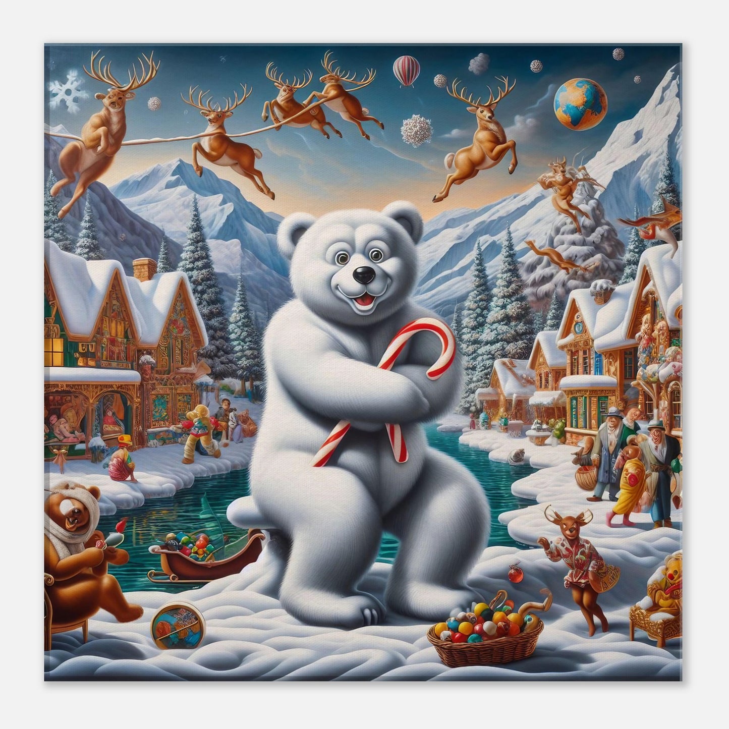 Wall Art - Winter 75 - Sitting polar bear