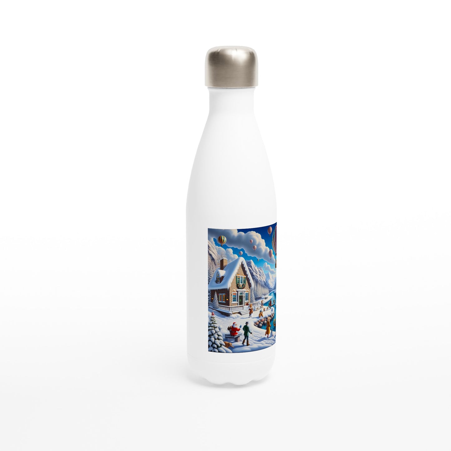 White 17oz Stainless Steel Water Bottle - Winter 145