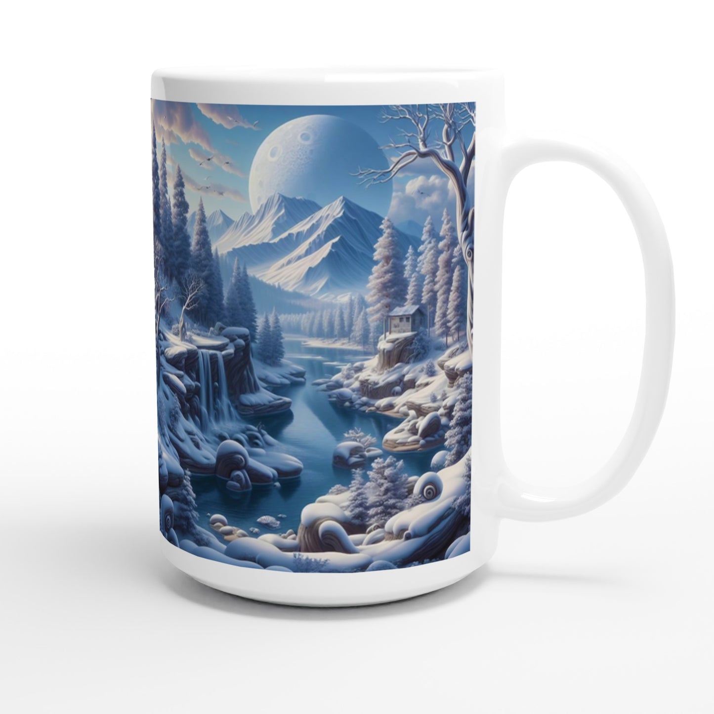 White 15oz Ceramic Mug - Winter 174