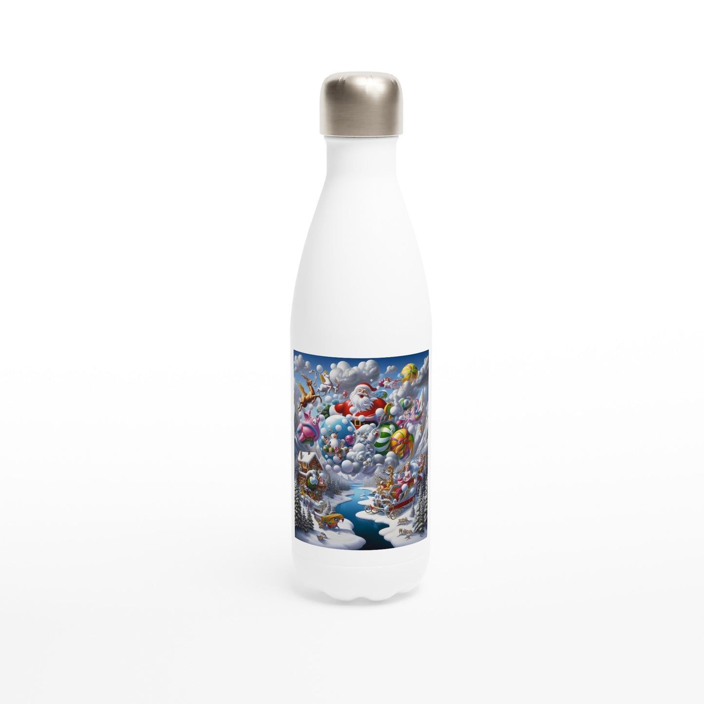 White 17oz Stainless Steel Water Bottle - Winter 217