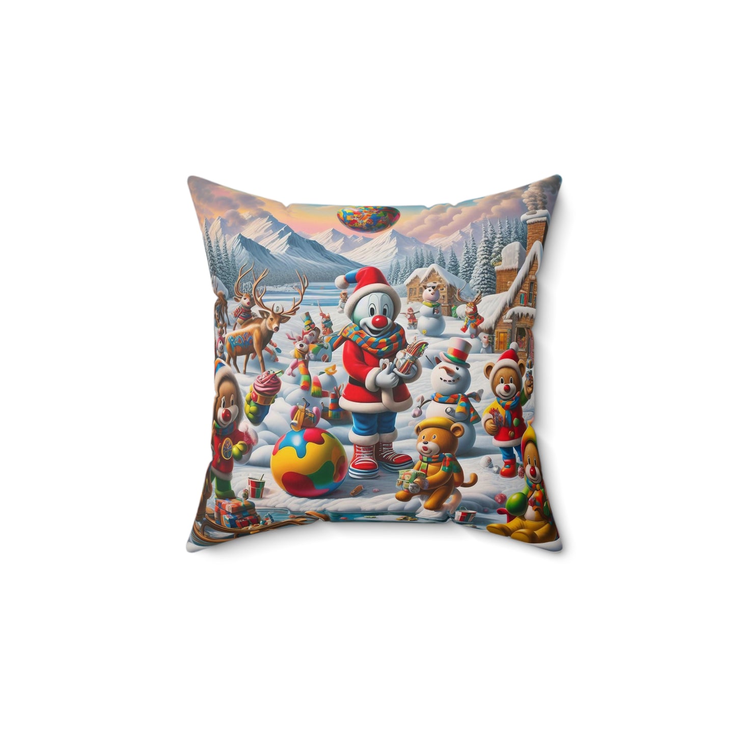 Spun Polyester Square Pillow - Winter 108