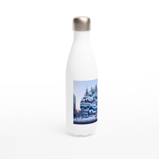 White 17oz Stainless Steel Water Bottle - Winter 209