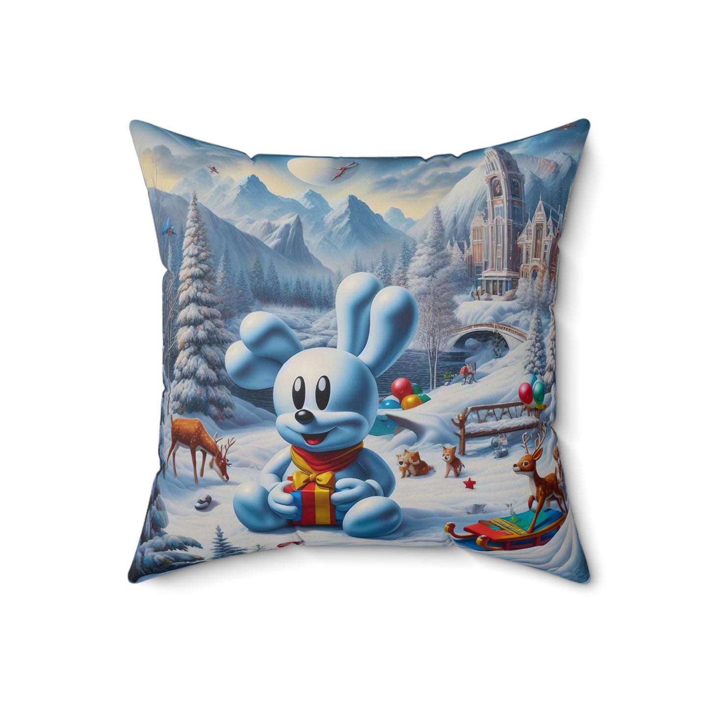 Spun Polyester Square Pillow - Winter 244