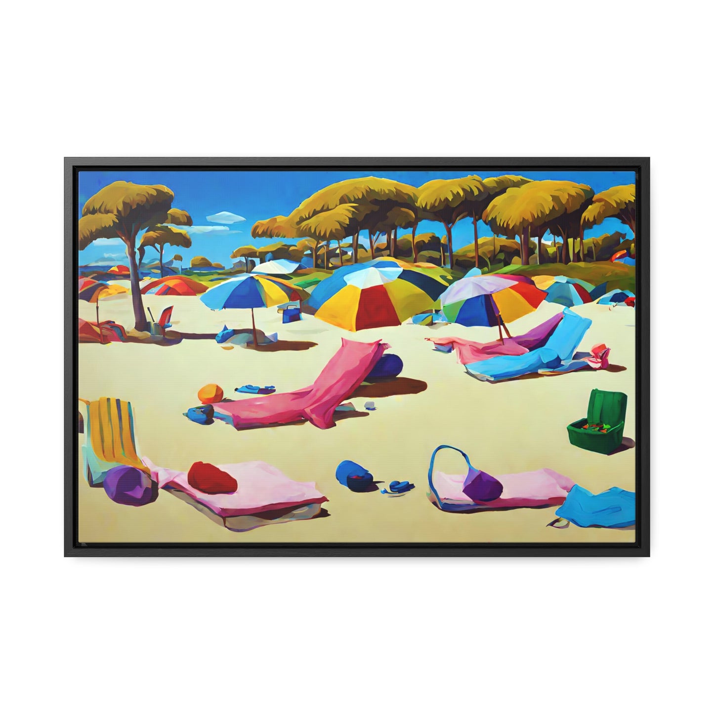 Framed Canvas Gallery Wrap - Beach 2005