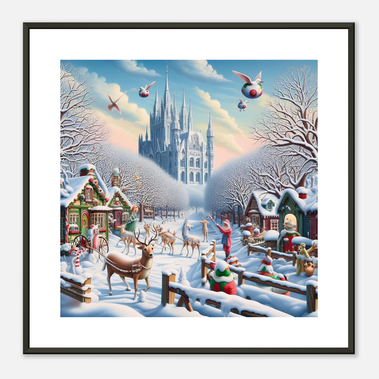 Wall Art - Winter 58 - Castle and trees
