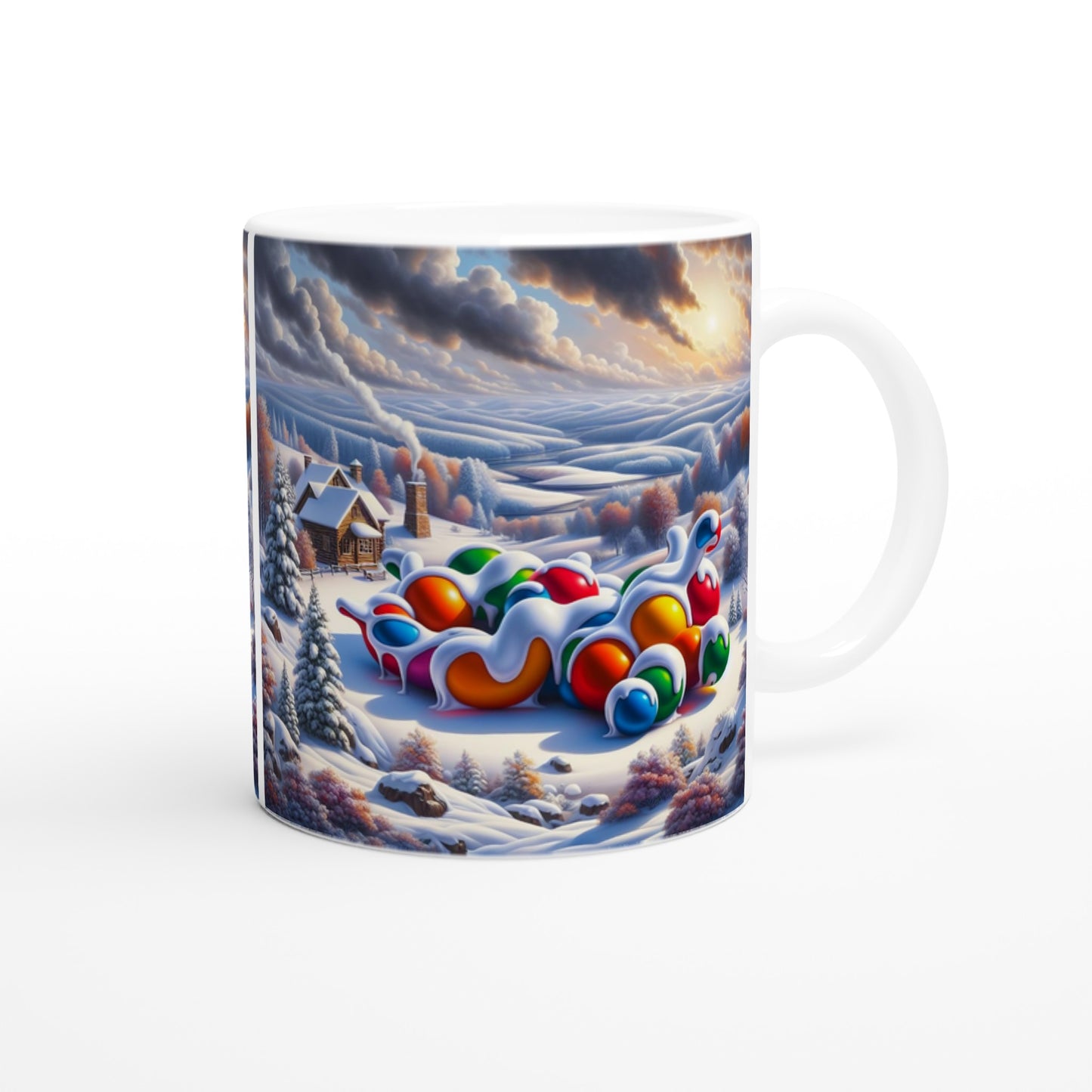 White 11oz Ceramic Mug - Winter 157