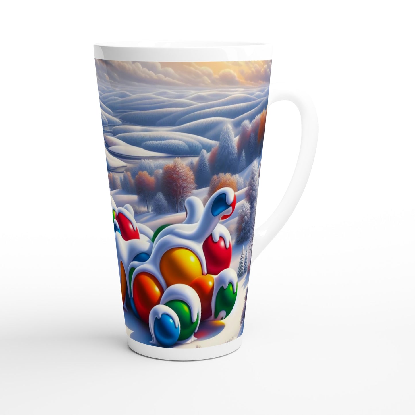 White Latte 17oz Ceramic Mug - Winter 157