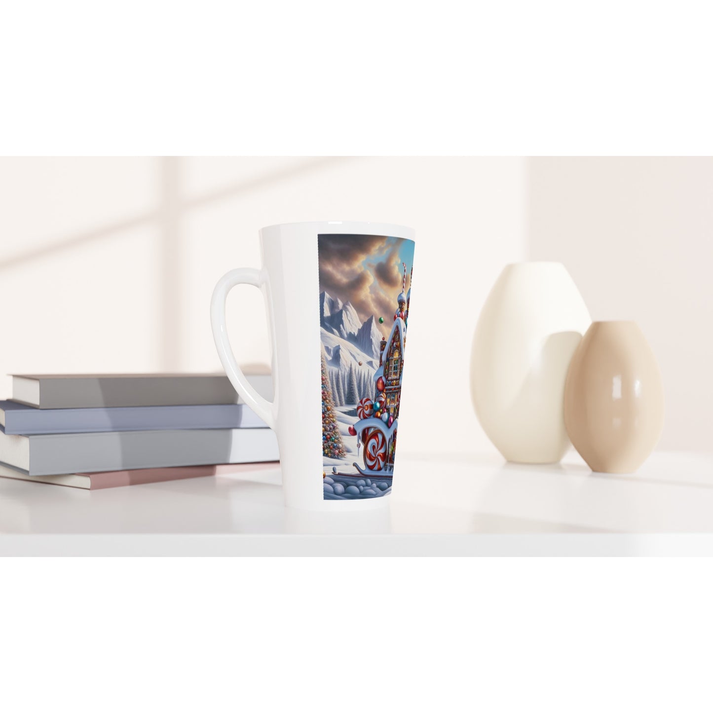 White Latte 17oz Ceramic Mug - Winter 158