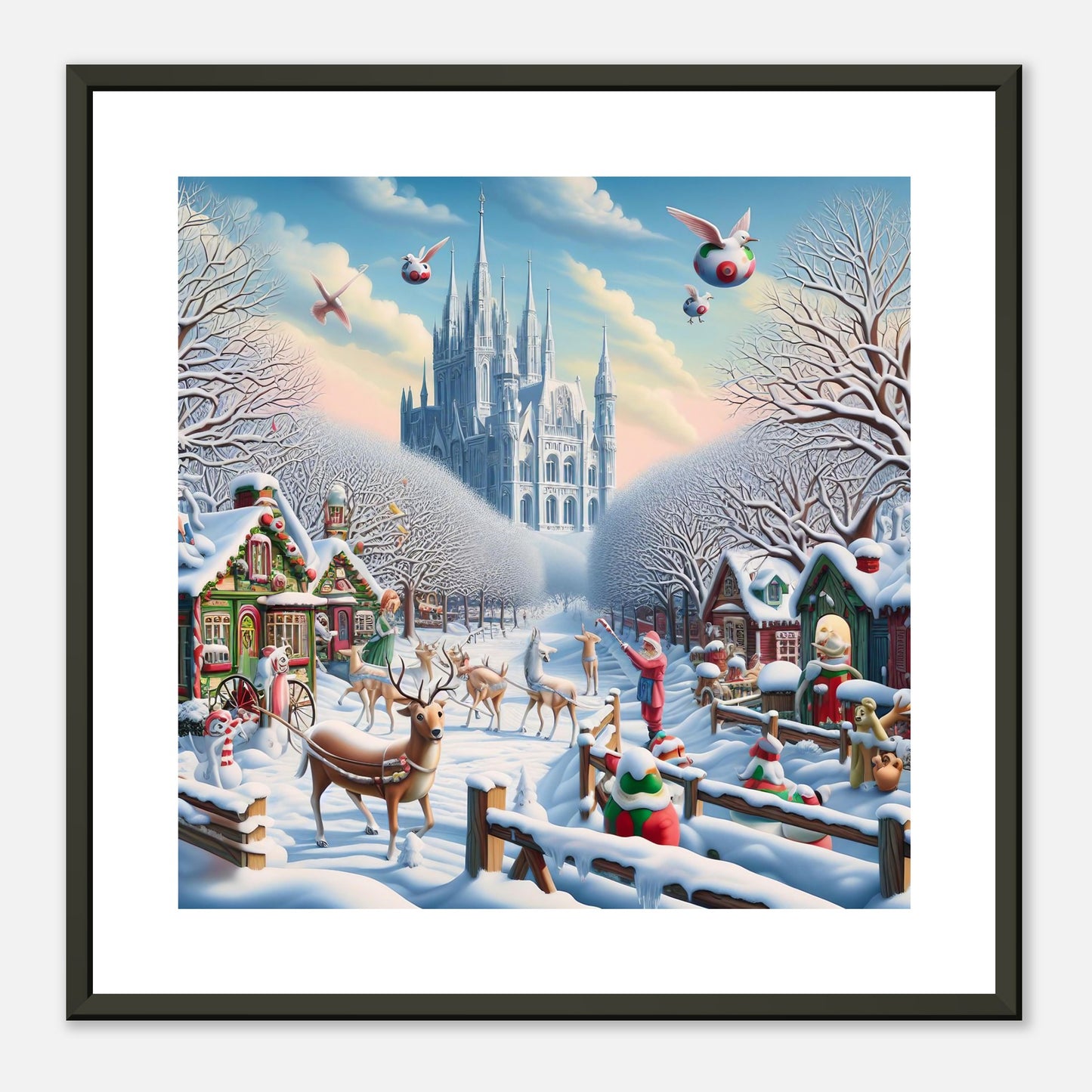 Wall Art - Winter 58 - Castle and trees